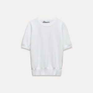 White knit Zara top